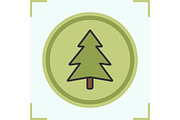 Fir tree icon. Vector