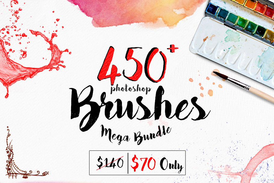 450+ Photoshop Brushes Mega Bundle