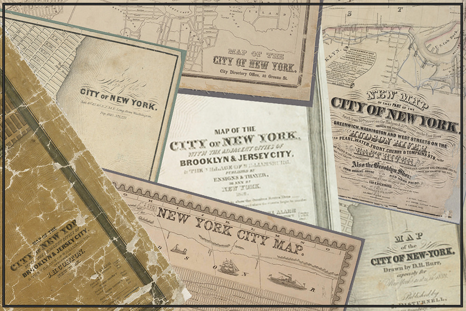Antique New York City Maps in Textures - product preview 8