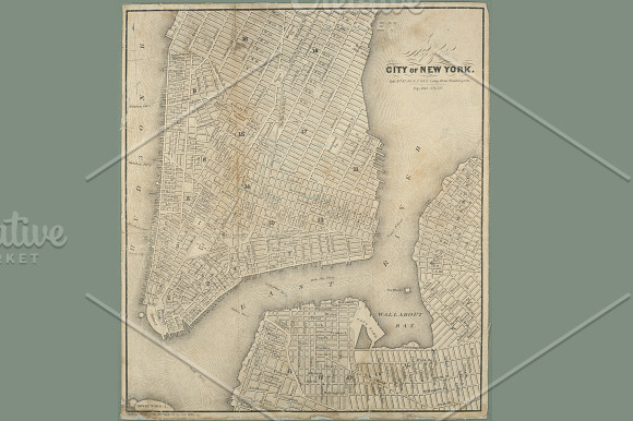 Antique New York City Maps in Textures - product preview 1