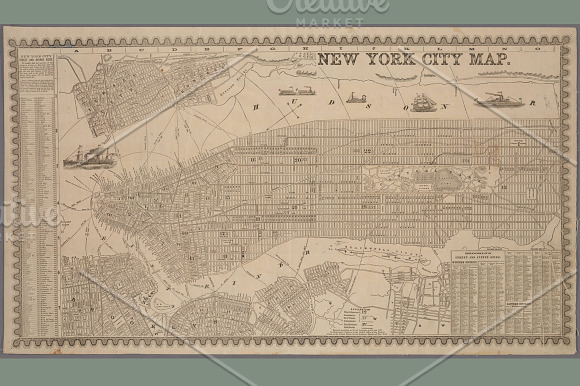 Antique New York City Maps in Textures - product preview 2