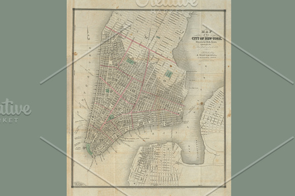 Antique New York City Maps in Textures - product preview 3
