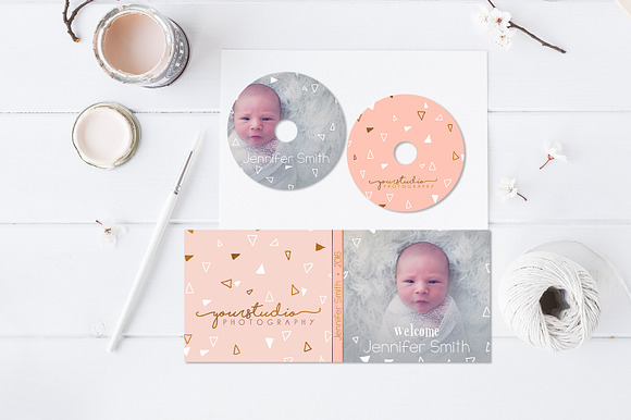 CD Label | Fetching Triangles in Stationery Templates - product preview 1