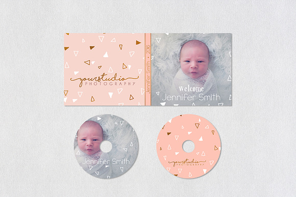 CD Label | Fetching Triangles in Stationery Templates - product preview 3