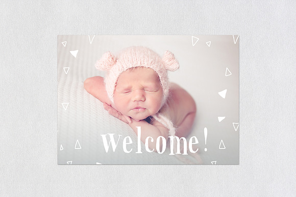 Birth Template | Snow Triangles in Card Templates - product preview 5