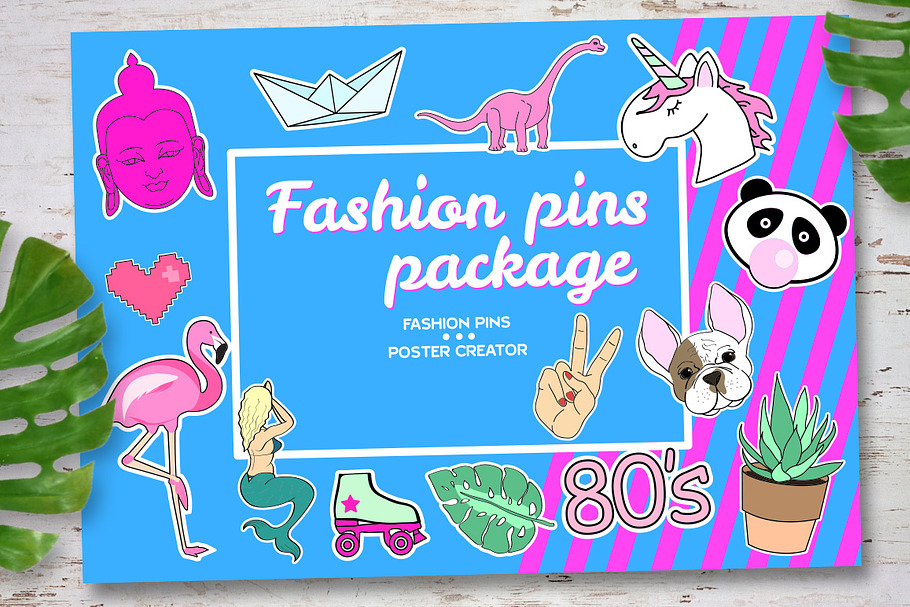 Fashion pins package.