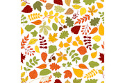 Autumn fallen leaves pattern