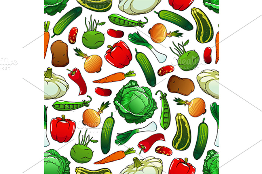 Pattern of fresh vegetables in Patterns - product preview 8