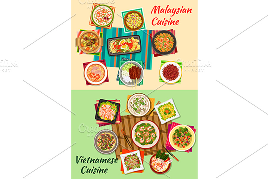 Vietnamese and malaysian cuisine in Graphics - product preview 8