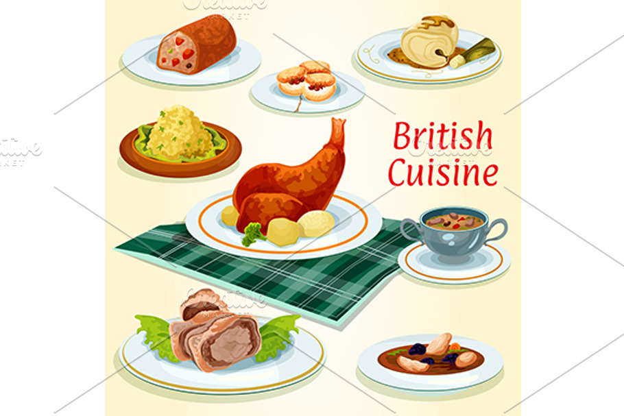 British menu dishes in Graphics - product preview 8