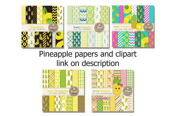 Pineapple Digital Papers in Patterns - product preview 3