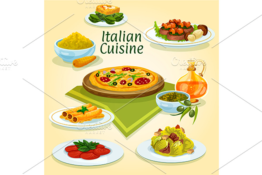 Italian cuisine best dishes in Graphics - product preview 8