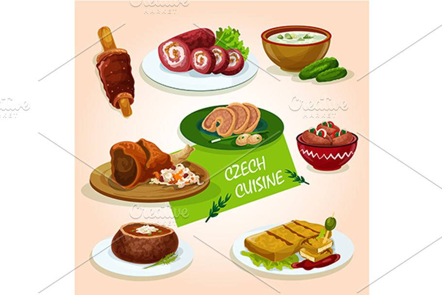 Czech cuisine dishes in Graphics - product preview 8
