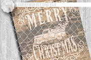 Rustic Merry Christmas Cut Files