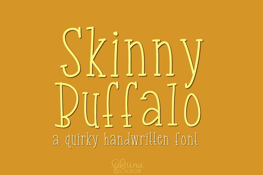 Skinny Buffalo- Handwritten font