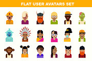 Flat avatars set