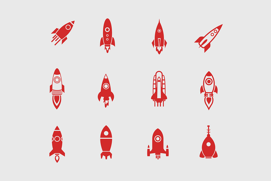 12 Rocket Icons in Space Icons - product preview 8
