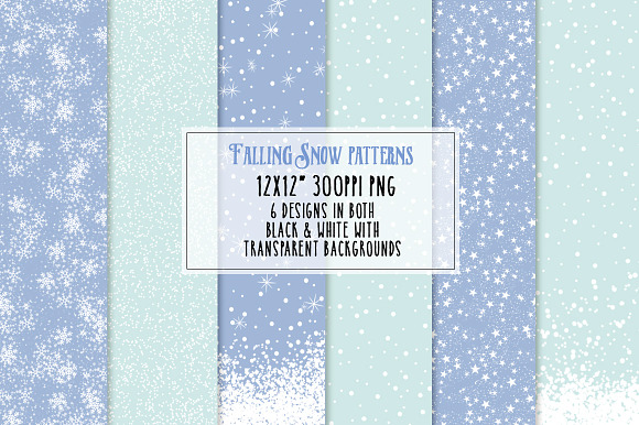 Falling Snow Patterns in Patterns - product preview 2