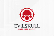 Evil Skull Logo Template