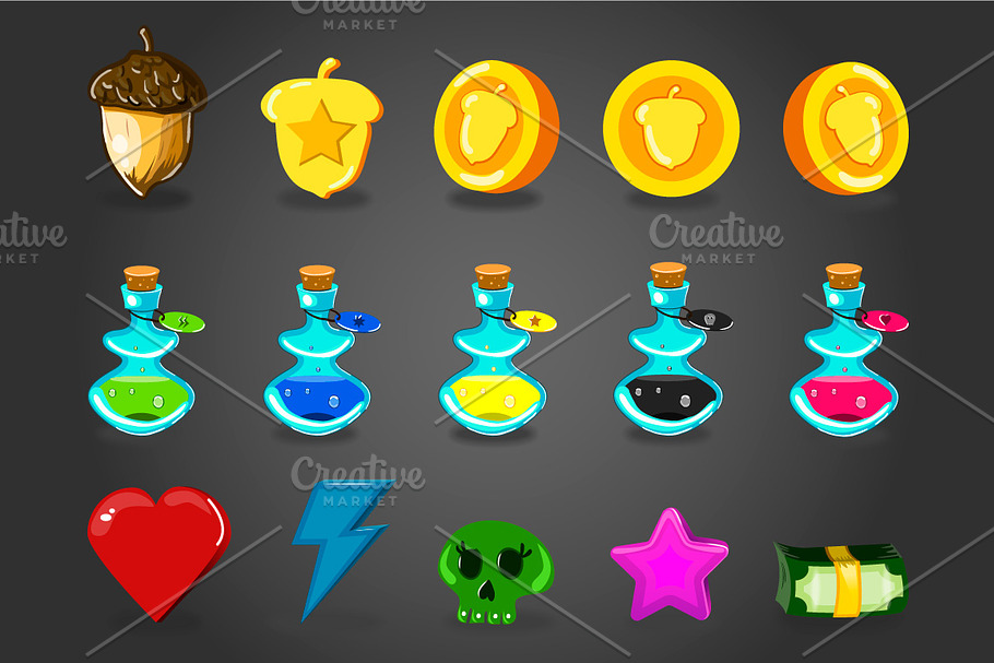 Game resources icons in Illustrations - product preview 8
