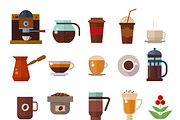 Coffee cup vector icons