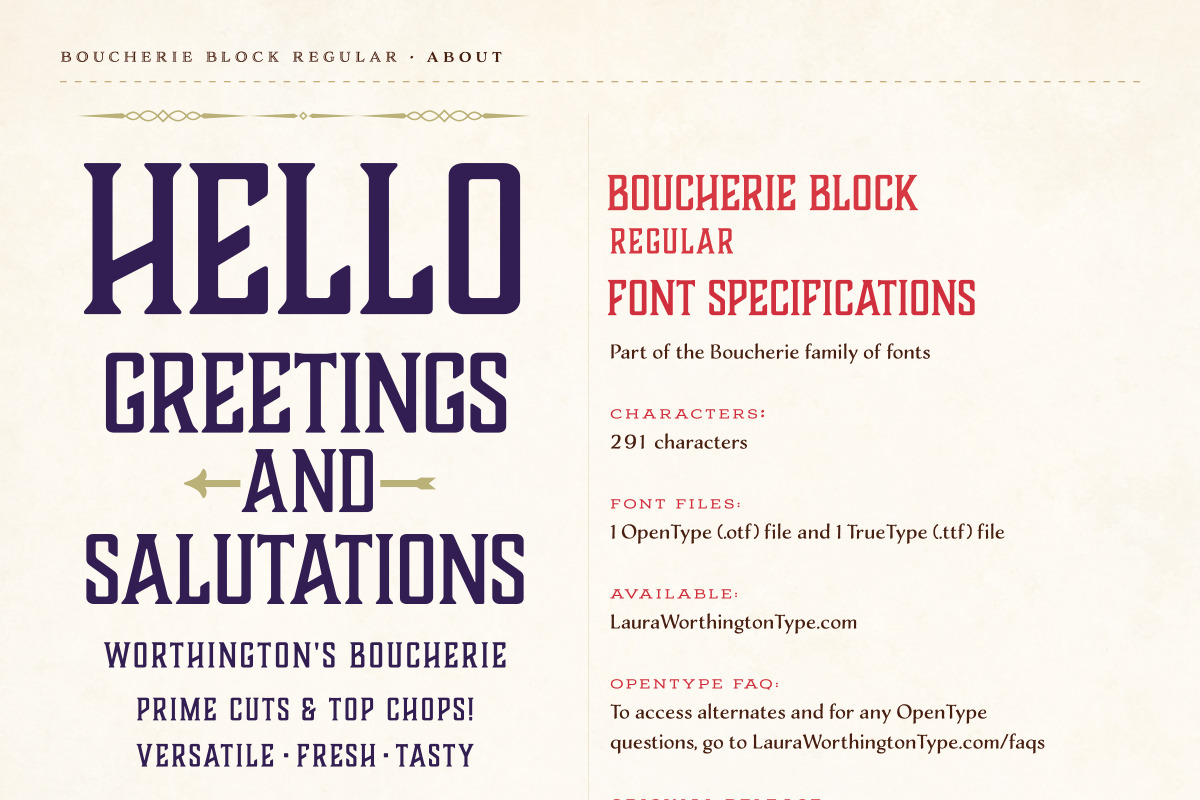 Boucherie Block Regular in Serif Fonts - product preview 8