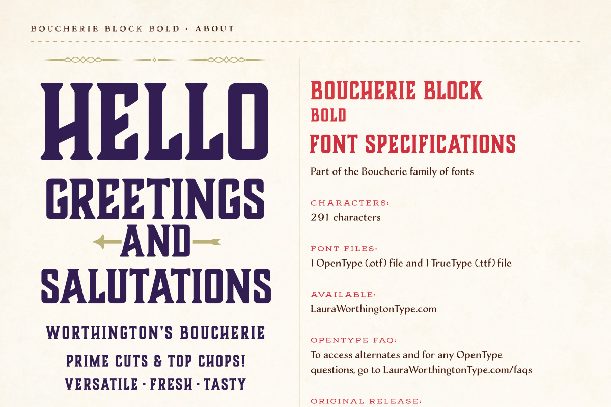 Boucherie Block Bold in Serif Fonts - product preview 8