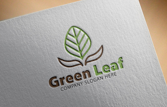 Green Leaf Logo in Logo Templates - product preview 3