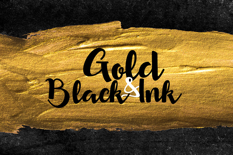 100 Brush Strokes: Gold&Black