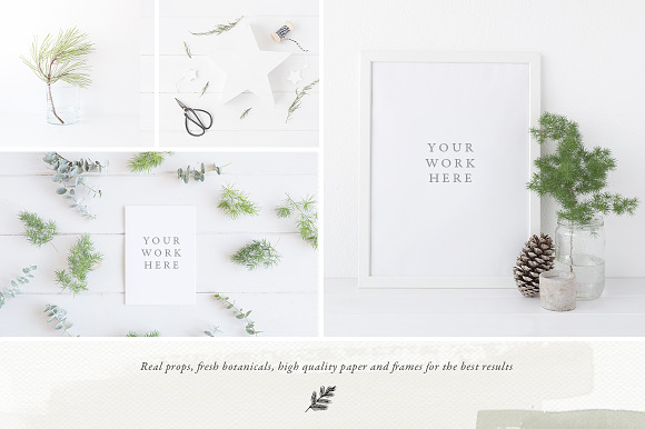 The Botanical Christmas BUNDLE in Print Mockups - product preview 1