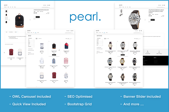 Pearl Responsive Theme Magento 2 in Magento Themes - product preview 2