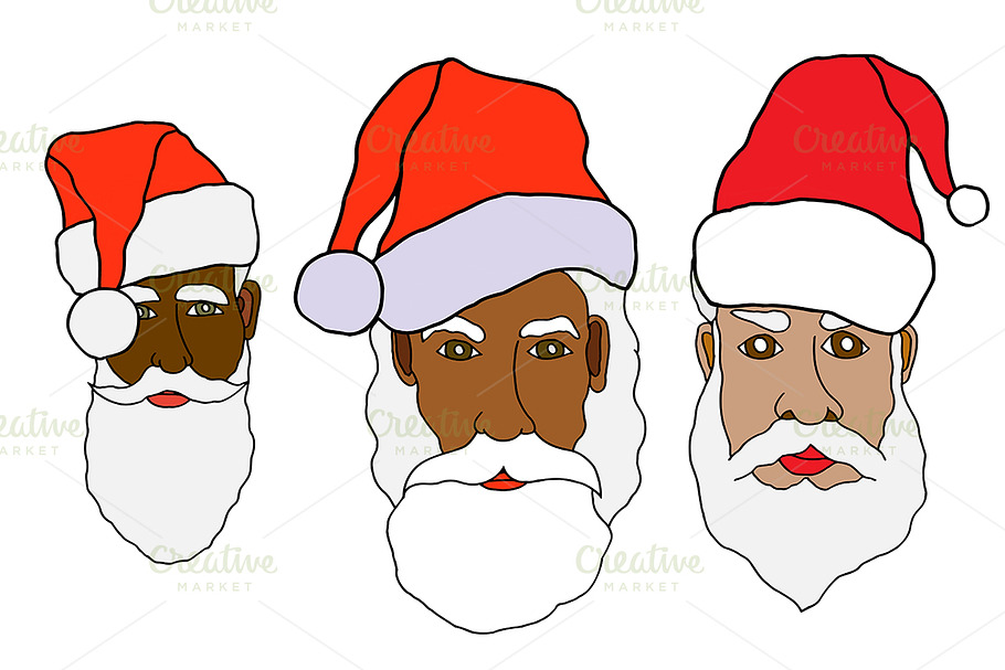 Set of santa claus in Graphics - product preview 8