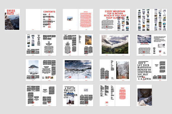 SWISS ALPS Magazin in Magazine Templates - product preview 10