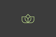 Linear lotus flower logo