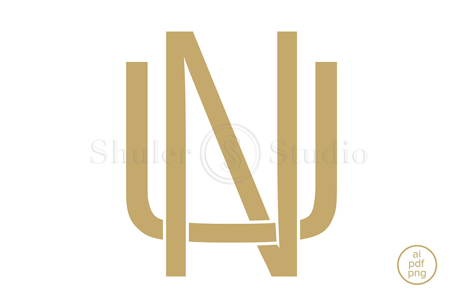 NU Monogram UN Monogram in Logo Templates - product preview 8