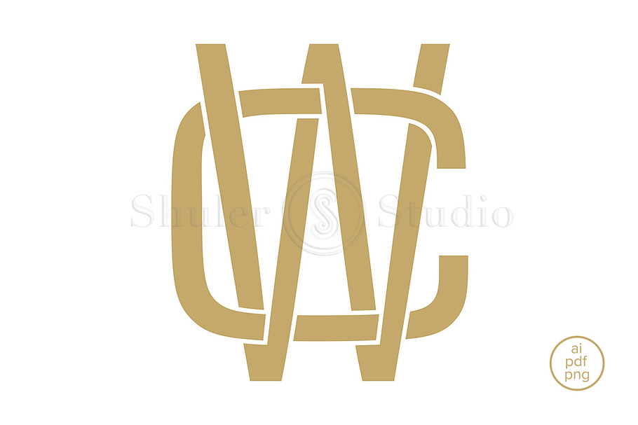 CW Monogram WC Monogram in Logo Templates - product preview 8