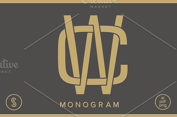 CW Monogram WC Monogram in Logo Templates - product preview 4