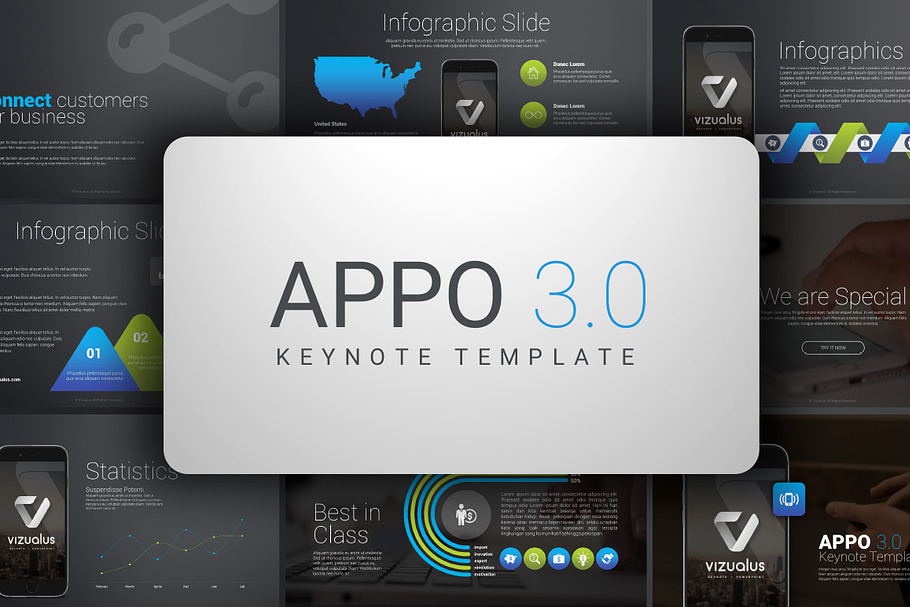 Premium App Keynote Template in Keynote Templates - product preview 8