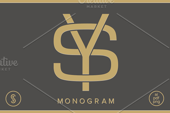 SY Monogram YS Monogram in Logo Templates - product preview 4