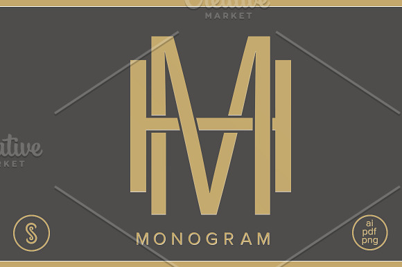 HM Monogram MH Monogram in Logo Templates - product preview 4