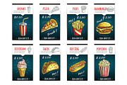 Fast food menu posters