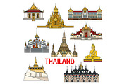 Colorful landmarks of Thailand