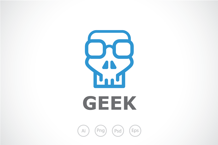 Geek Skull Logo Template in Logo Templates - product preview 8