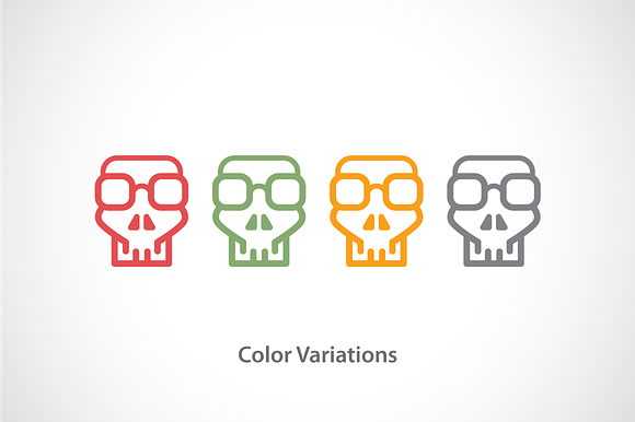 Geek Skull Logo Template in Logo Templates - product preview 3