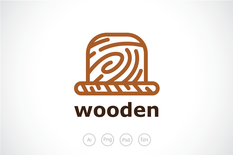 Wooden Hat Logo Template