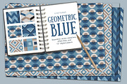 Geometric Blue Vector Patterns