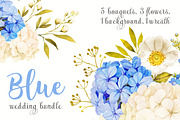 Blue-white wedding bindle