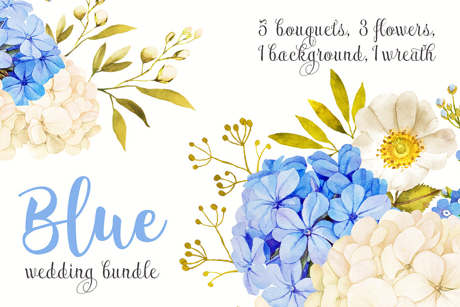 Blue-white wedding bindle