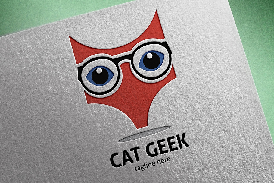 Cat Geek Logo in Logo Templates - product preview 8