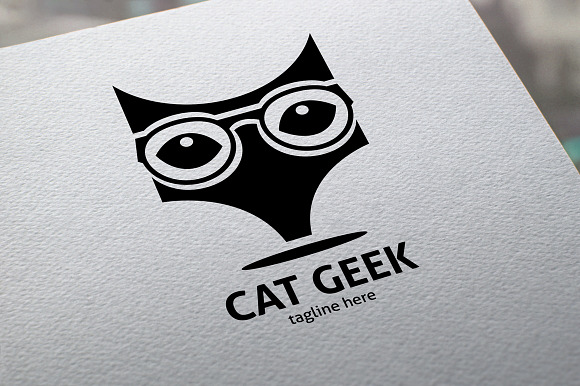 Cat Geek Logo in Logo Templates - product preview 1